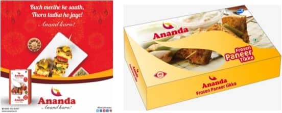 Ananda launched Ready to eat Paneer tikka for the first time in India