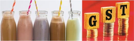 Flavored milk has differential GST tarriff line from 5% to 12% across India