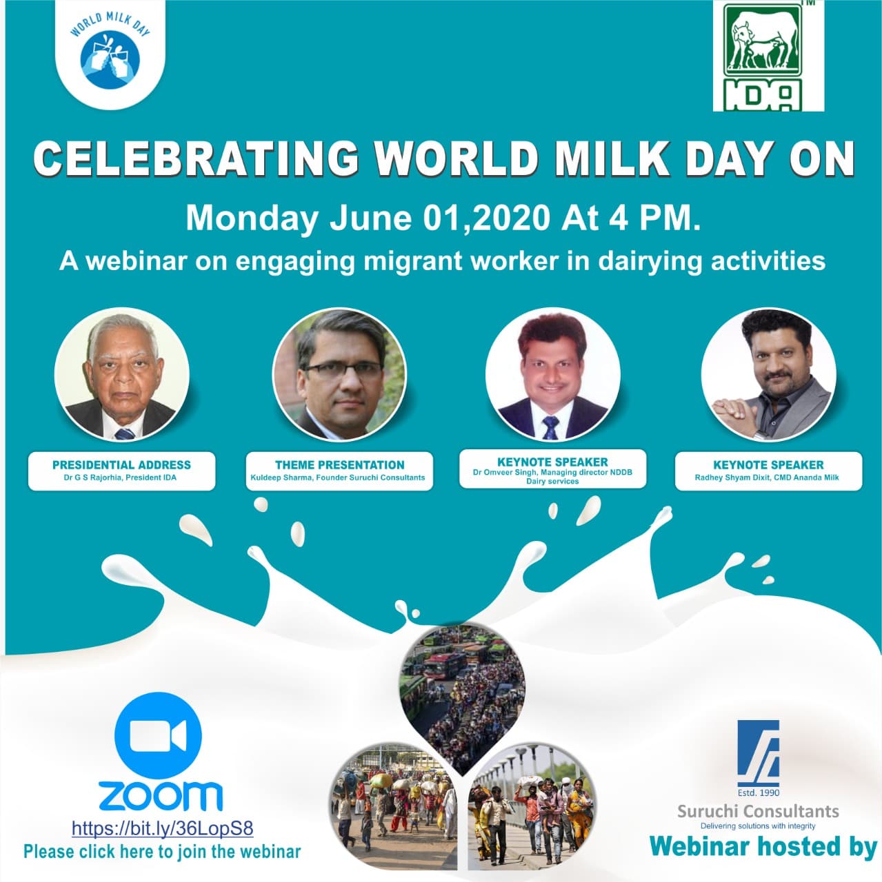 World Milk Day celebrated on June 01,2020 by Indian Dairy Association North Zone
