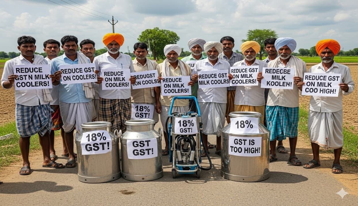 Clean Milk at Risk: Farmers Hit by 18% GST on Technology