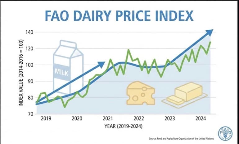 Global food prices ease; FAO dairy index slips — impact looms