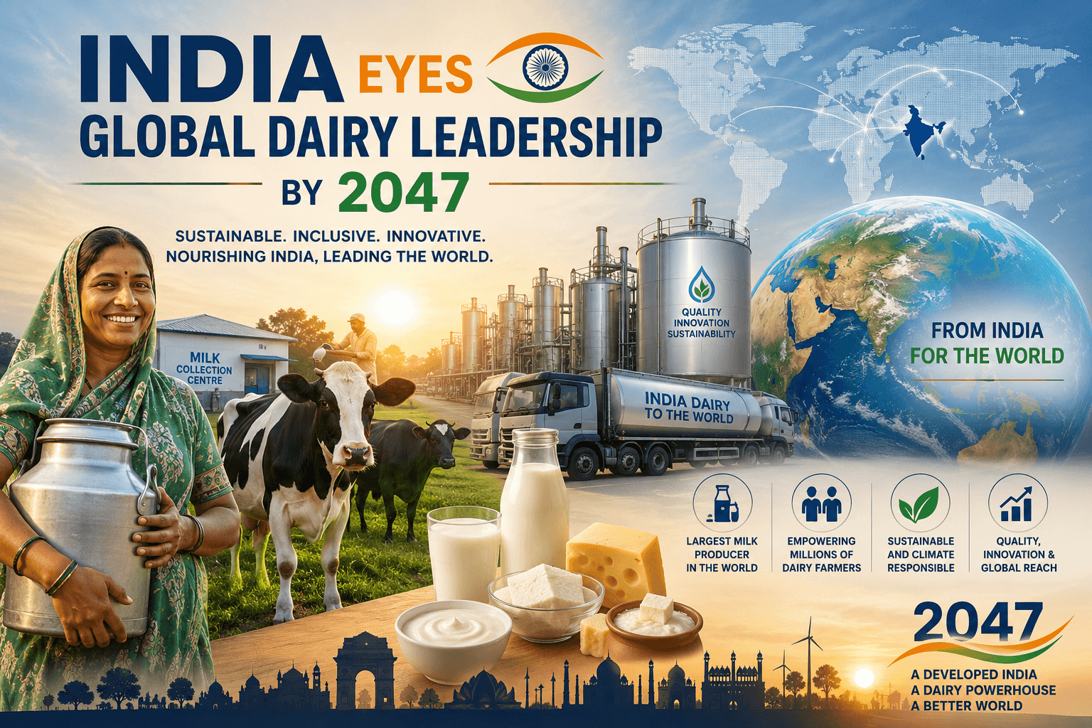 India Eyes Global Dairy Leadership by 2047