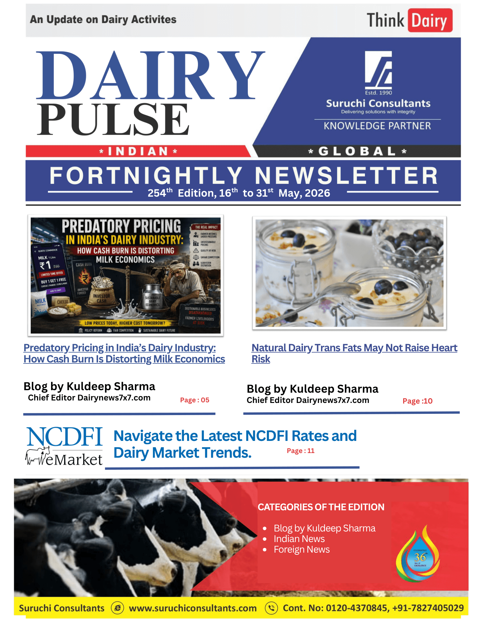 254th Dairy Pulse 16th to 31st May, 2026