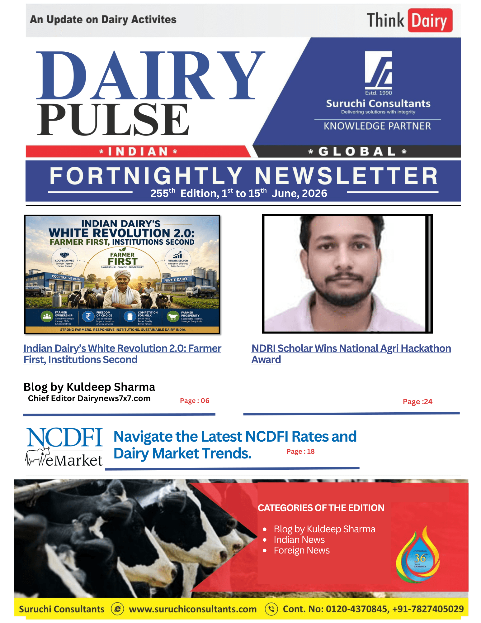 255th Edition Dairy Pulse 1st to 15th June, 2026