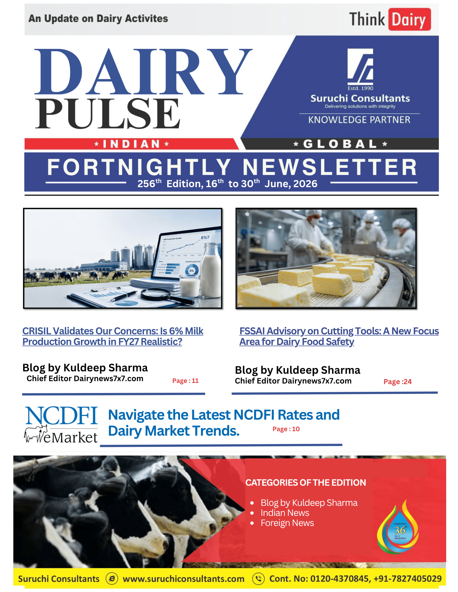 256th Edition of Dairy Pulse 16th to 30th June