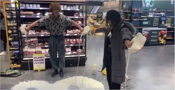 Teens are dumping milk on store floors to protest the ‘destructive’ dairy industry