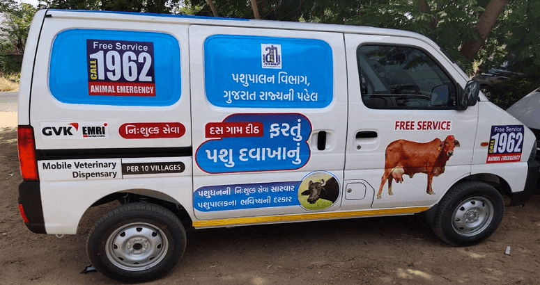 Gujarat government privatized Mobile Veterinary services in the state