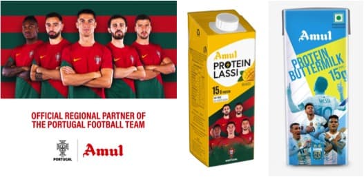 Kick off. Grabbing an Amul drink, don’t miss Ronaldo on pack