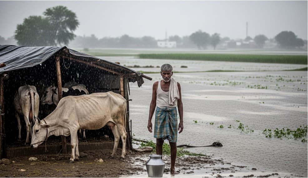 मानसून की वर्षा में असमानता से प्रमुख राज्यों में दूध उत्पादन पर खतरा