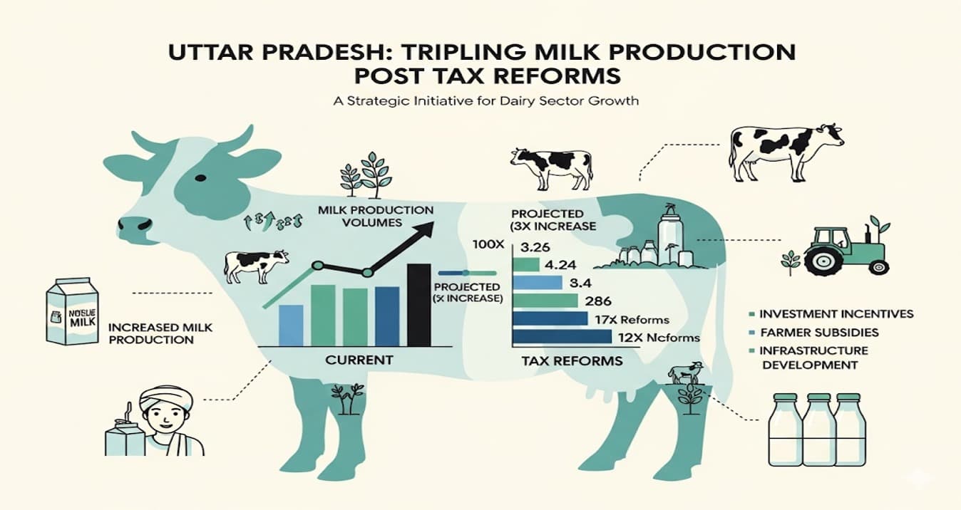 UP’s Dairy Revolution: Tax Breaks, Exports & 3x Production Target
