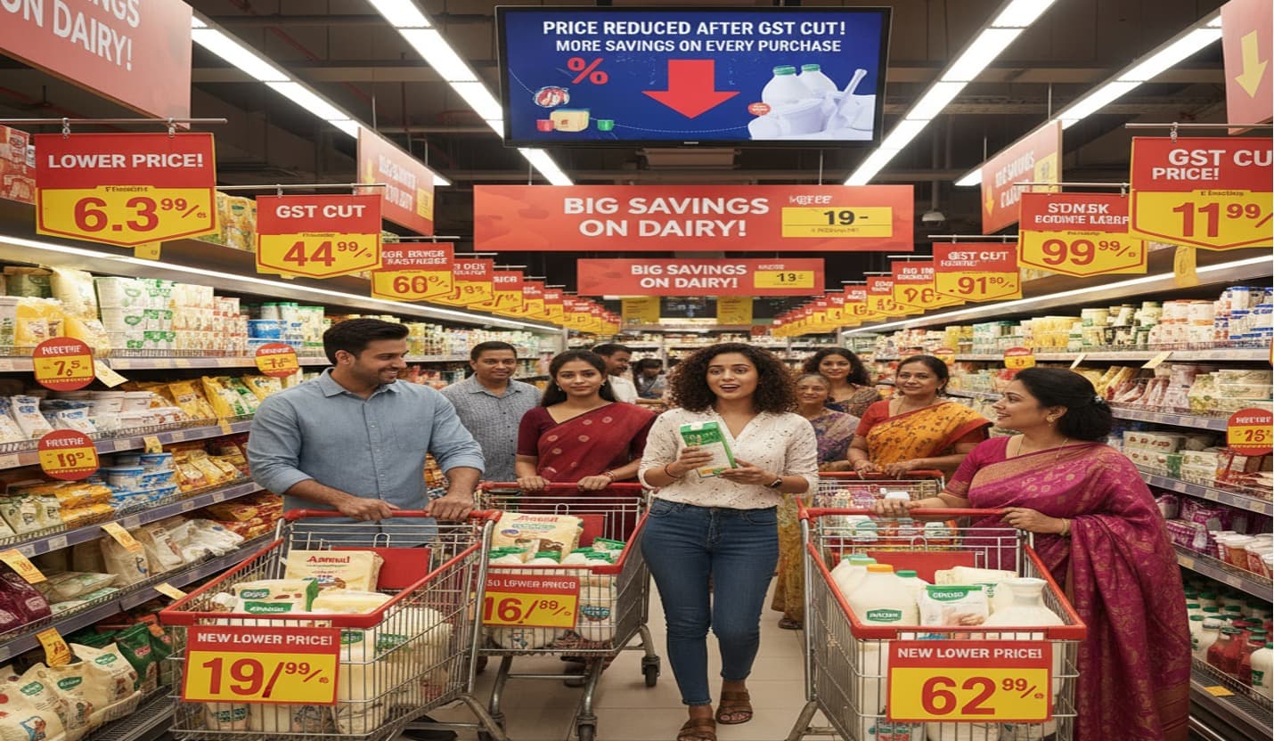 Delhi GST Cut Slashes Dairy Prices by 6–12%