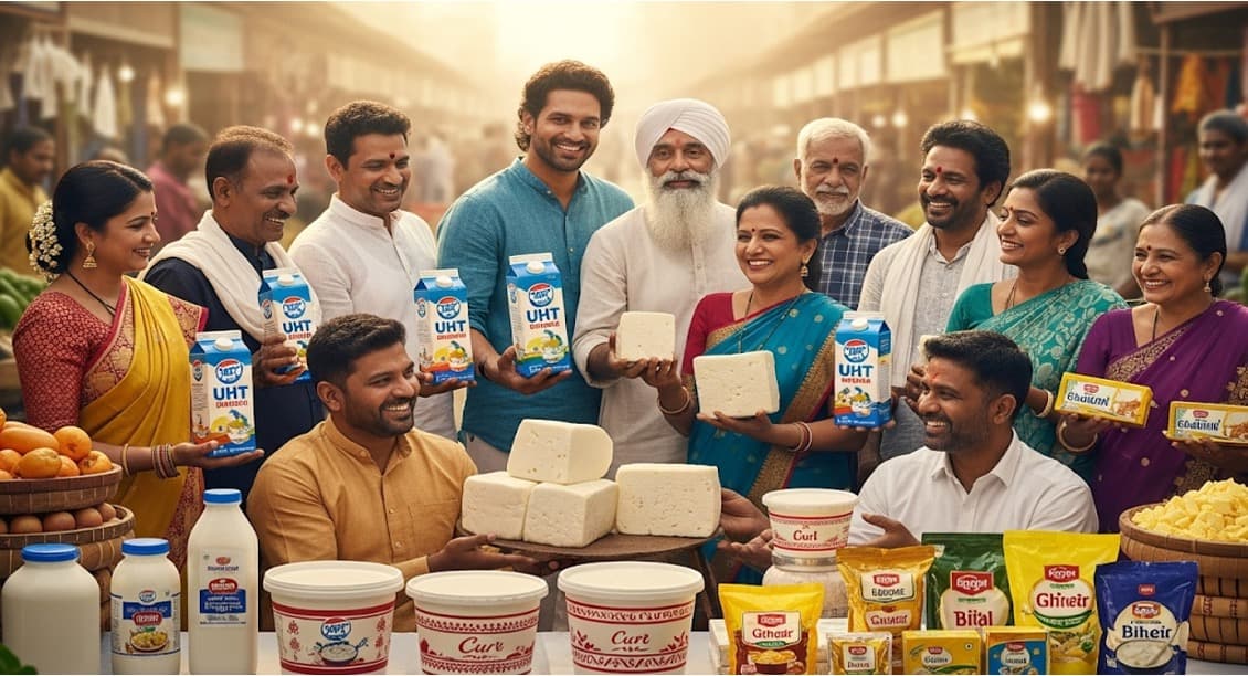 GST Rationalization Boosts Dairy Sector; Most Products at nil or 5%