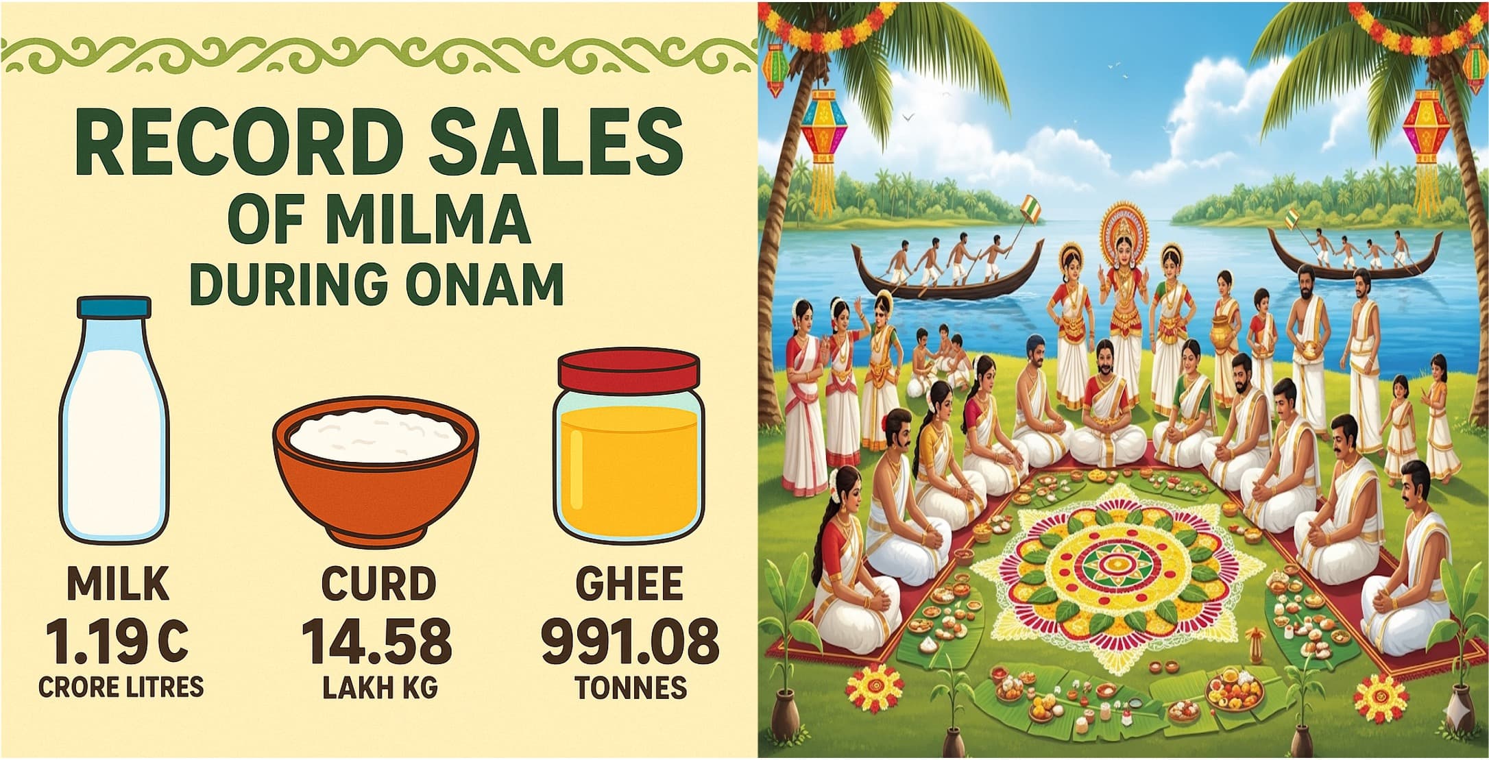 Milma posts record Onam sales of milk, curd & ghee