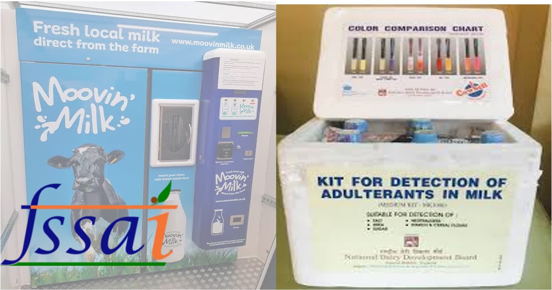 Dairy Vending machine units must keep adulteration testing kits