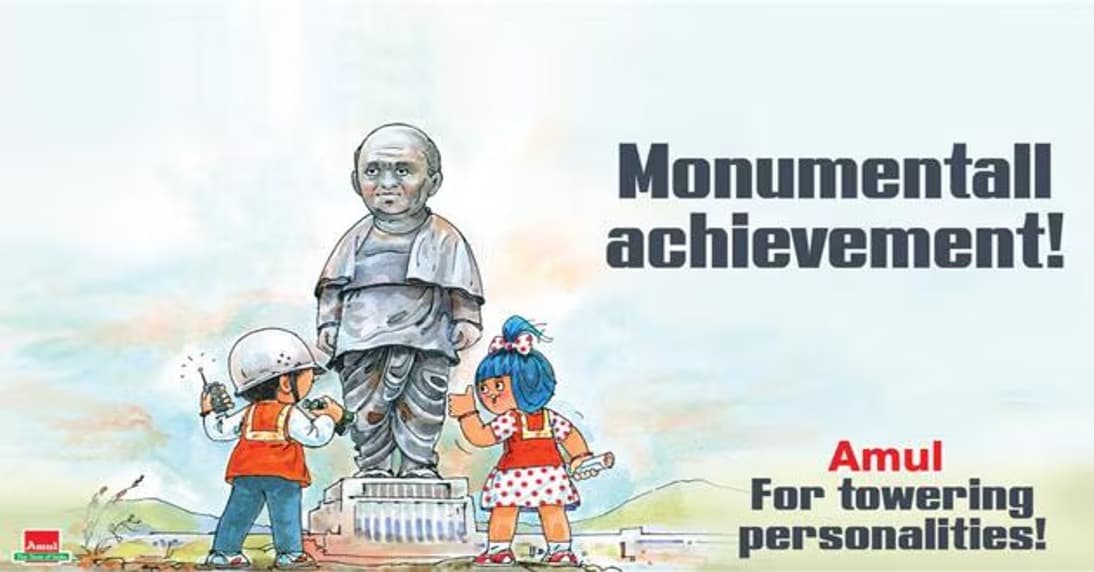 Amul salutes ‘Iron Man’ for dairy movement genesis
