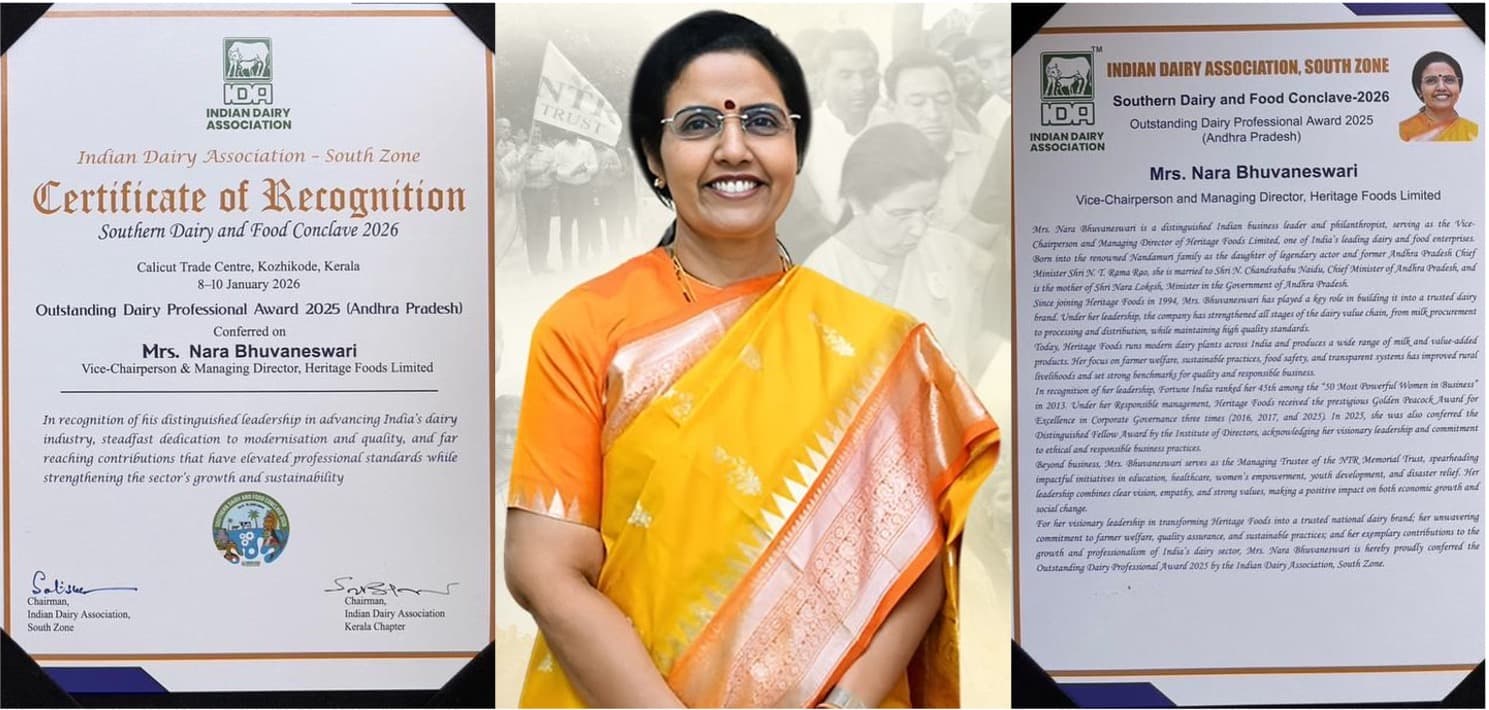 Heritage Foods MD Wins Outstanding Dairy Professional Award 2025