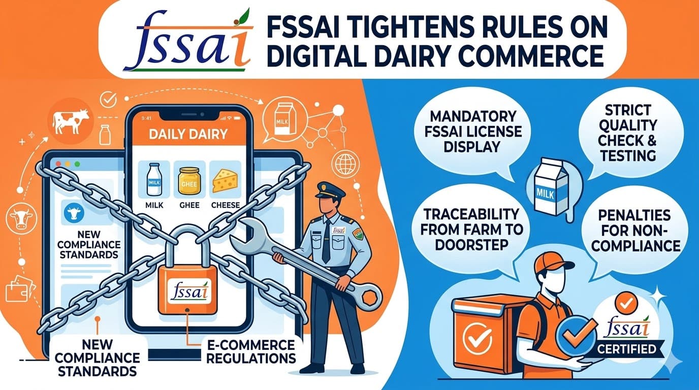 FSSAI Tightens Rules on Digital Dairy E-Commerce