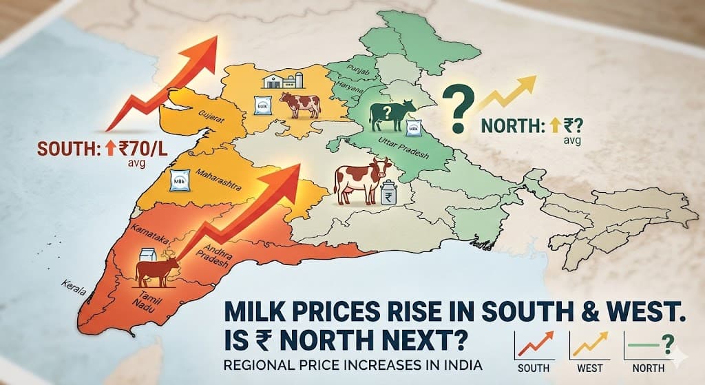 Milk Prices Rise in South & West: Is North Next?