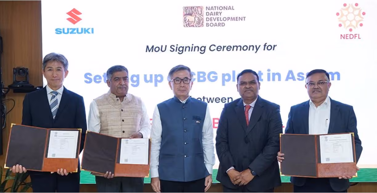 Purabi Dairy, NDDB and Suzuki India sign MoU to establish CBGs plant in Assam