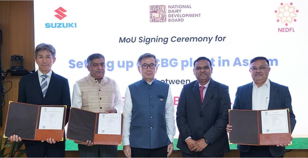 Purabi Dairy, NDDB and Suzuki India sign MoU to establish CBGs plant in Assam