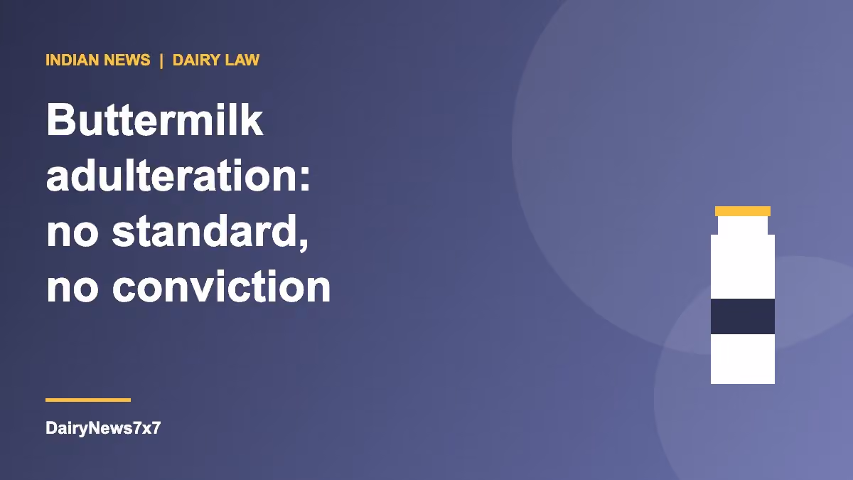 Buttermilk Adulteration Case: Supreme Court Says No Conviction Without a Prescribed Standard
