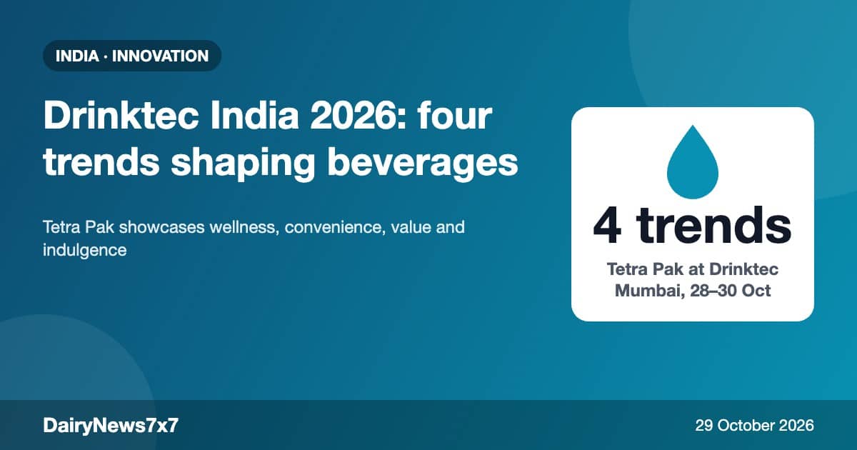 Drinktec India 2026: Tetra Pak Reveals 4 Powerful Beverage Trends for Dairy Brands