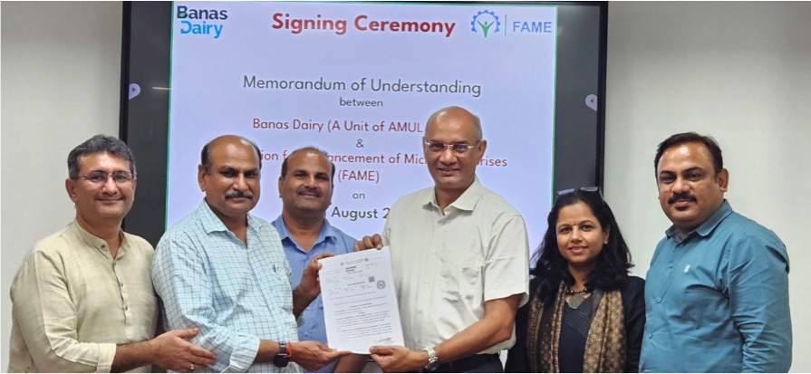 FAME announces partnership with Banas Dairy (A Unit of Amul) - Dairy News 7X7