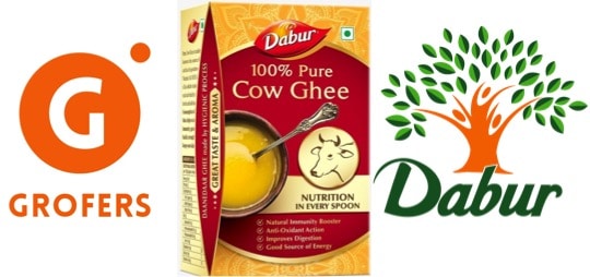 Dabur 100% Pure Cow Ghee launched exclusively on Grofers - Dairy News 7X7