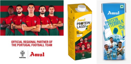 Kick off. Grabbing an Amul drink, don’t miss Ronaldo on pack - Dairy News 7X7